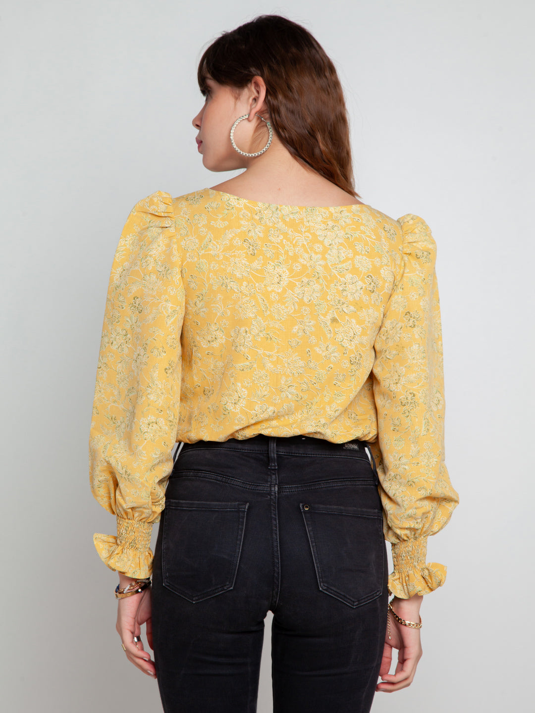 Mustard Bohemian Elasticated Top