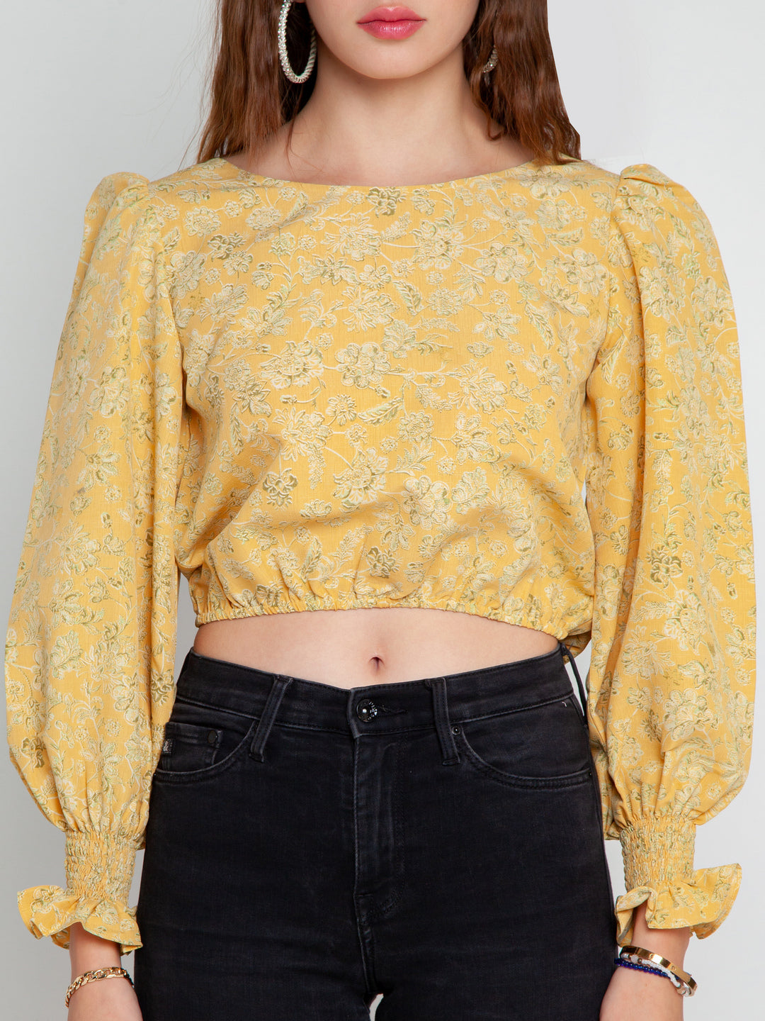 Mustard Bohemian Elasticated Top