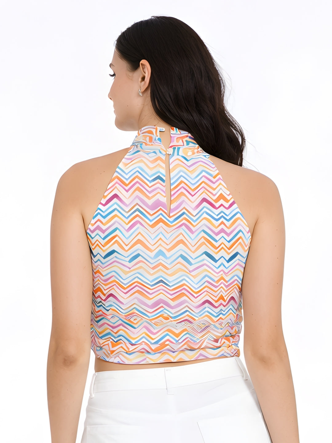 Off White Printed Top