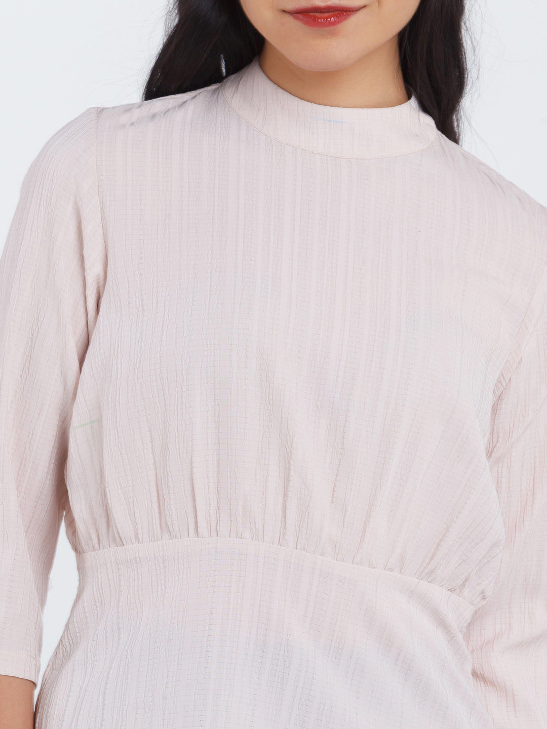 Pink Solid Straight Top