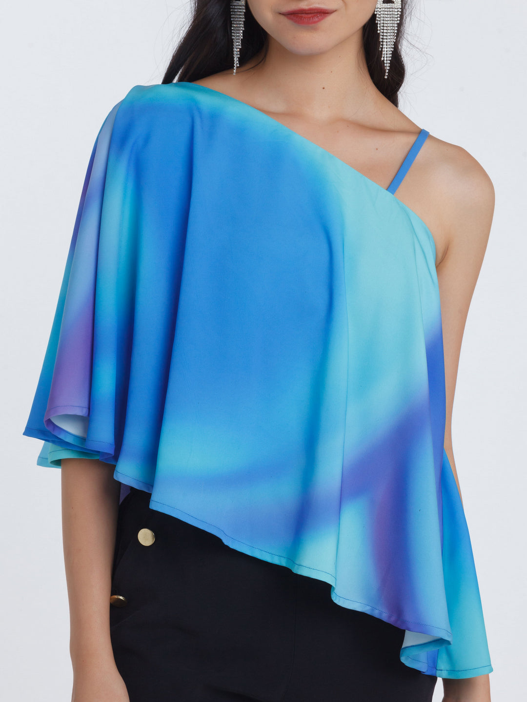 Multicolored Printed Off Shoulder Top