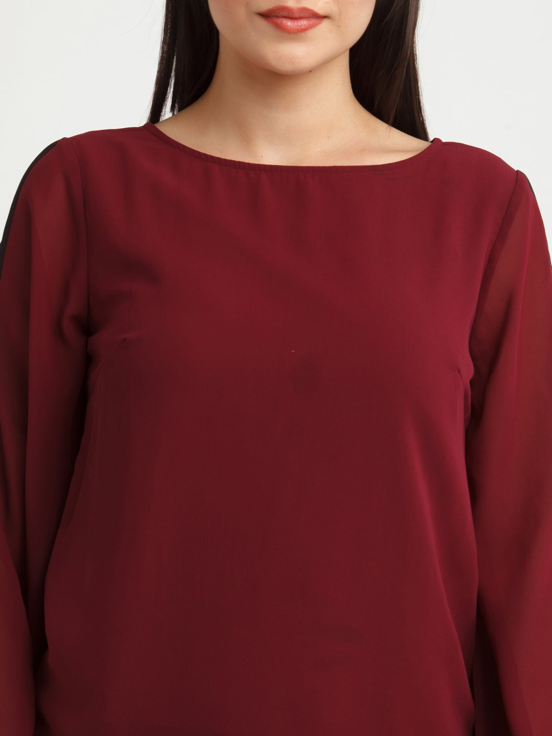 Maroon Solid Top