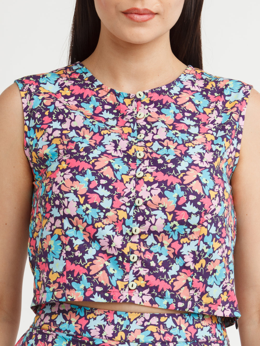 Multi Color Printed Top