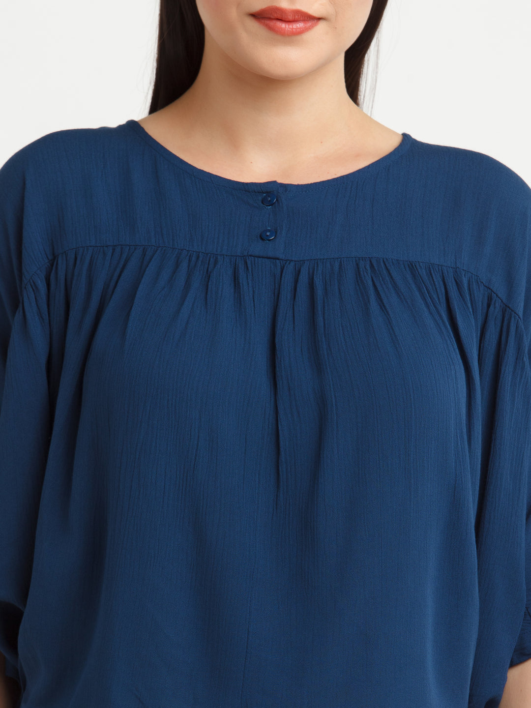 Navy Blue Solid Top