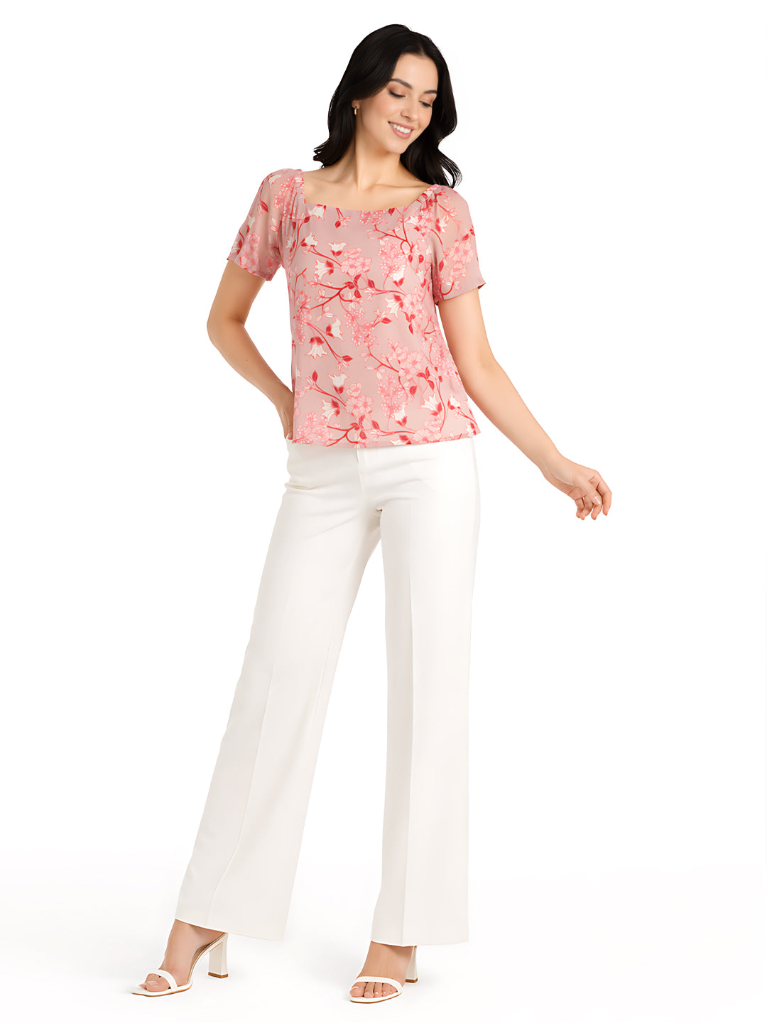 Pink Floral Top