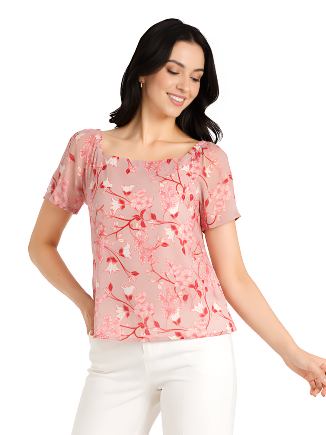 Pink Floral Top