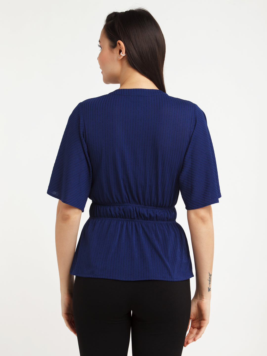 Navy Blue Solid Top