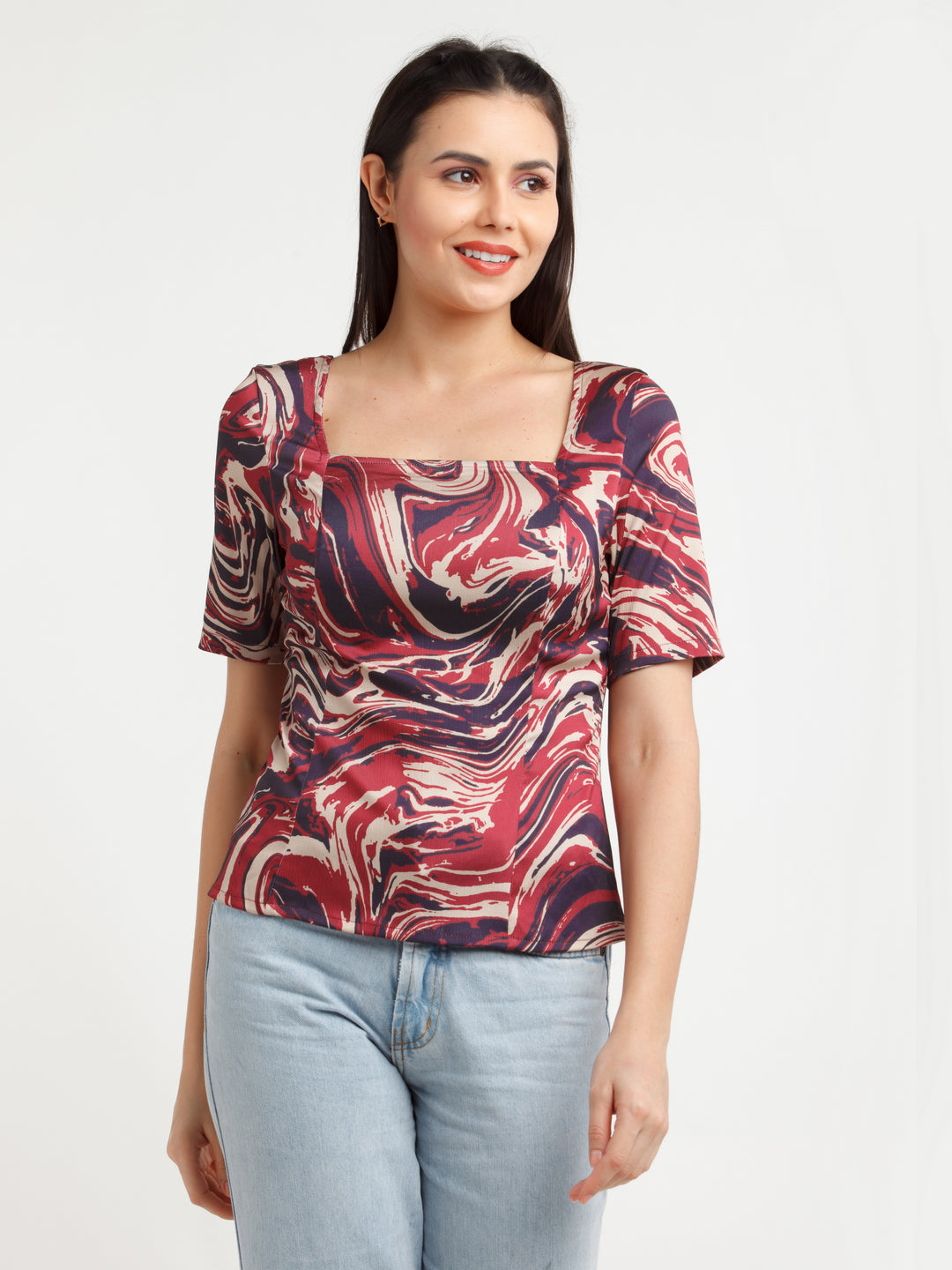 Multi Color Printed Top