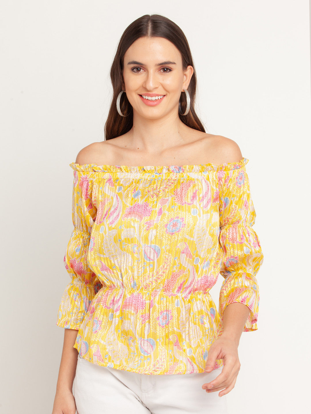 Yellow Printed Top