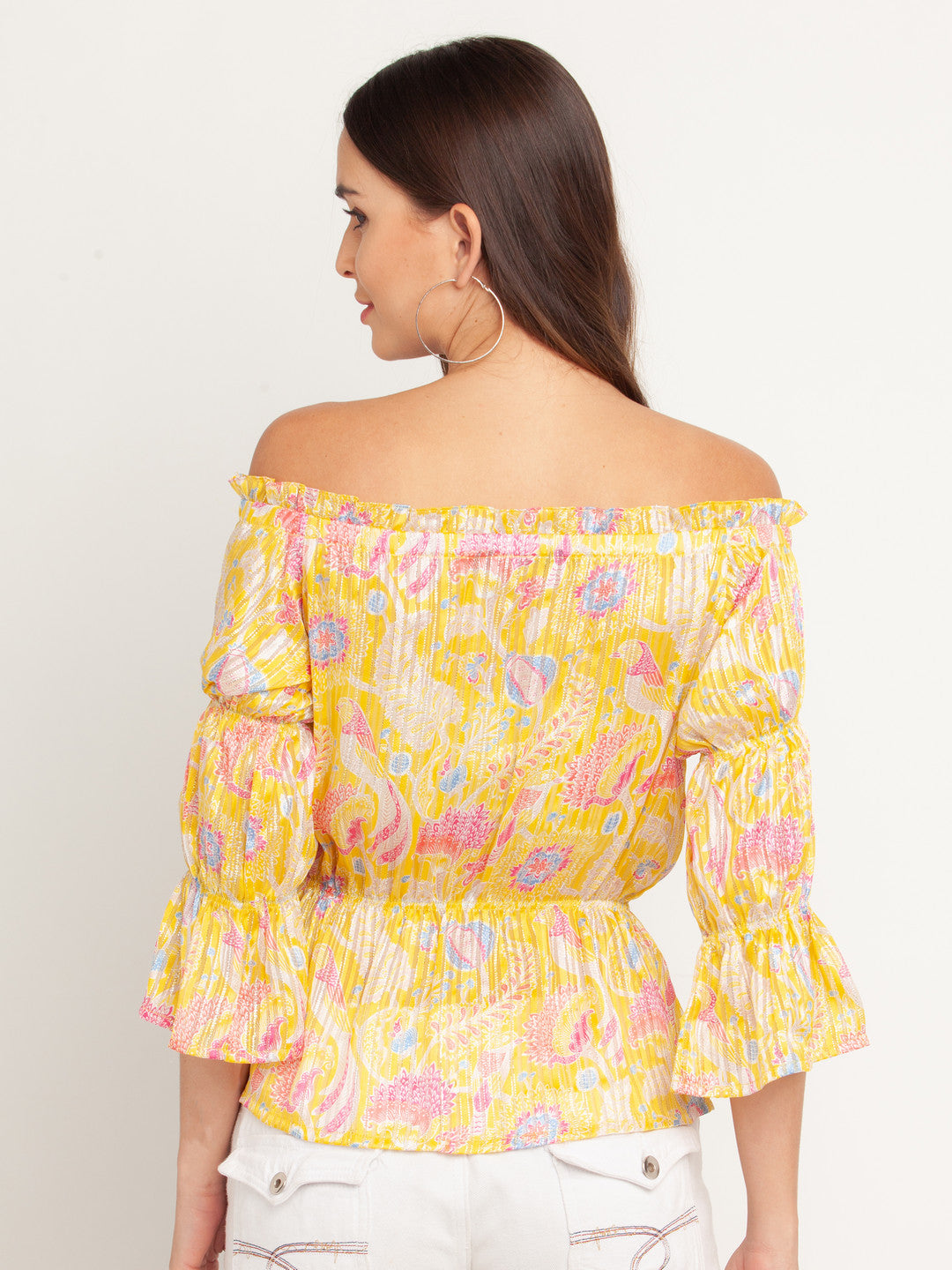 Yellow Printed Top