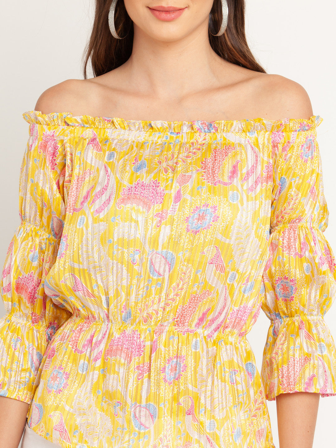 Yellow Printed Top