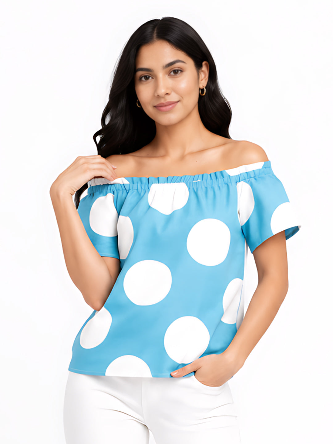 Blue Printed Top