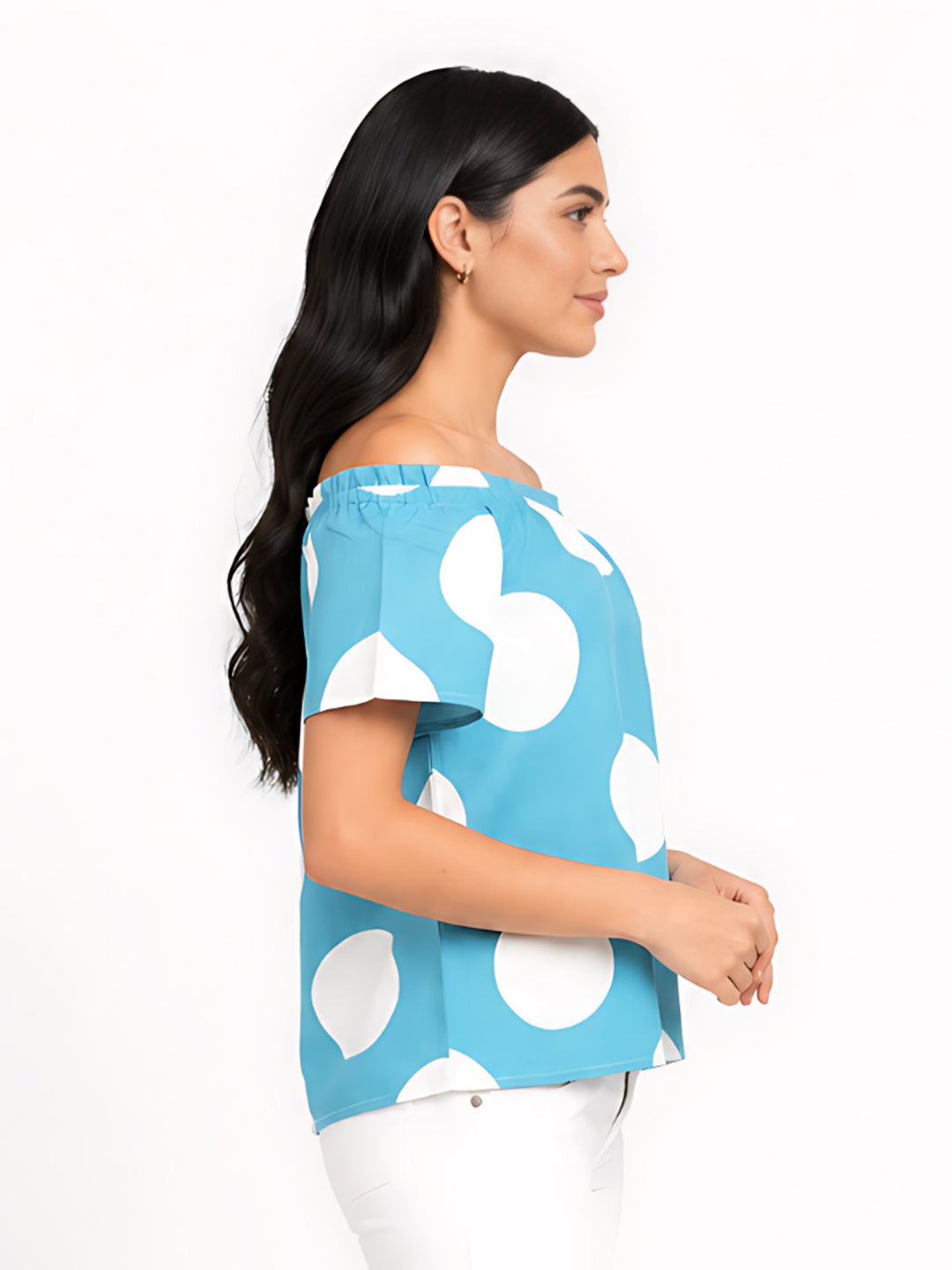 Blue Printed Top