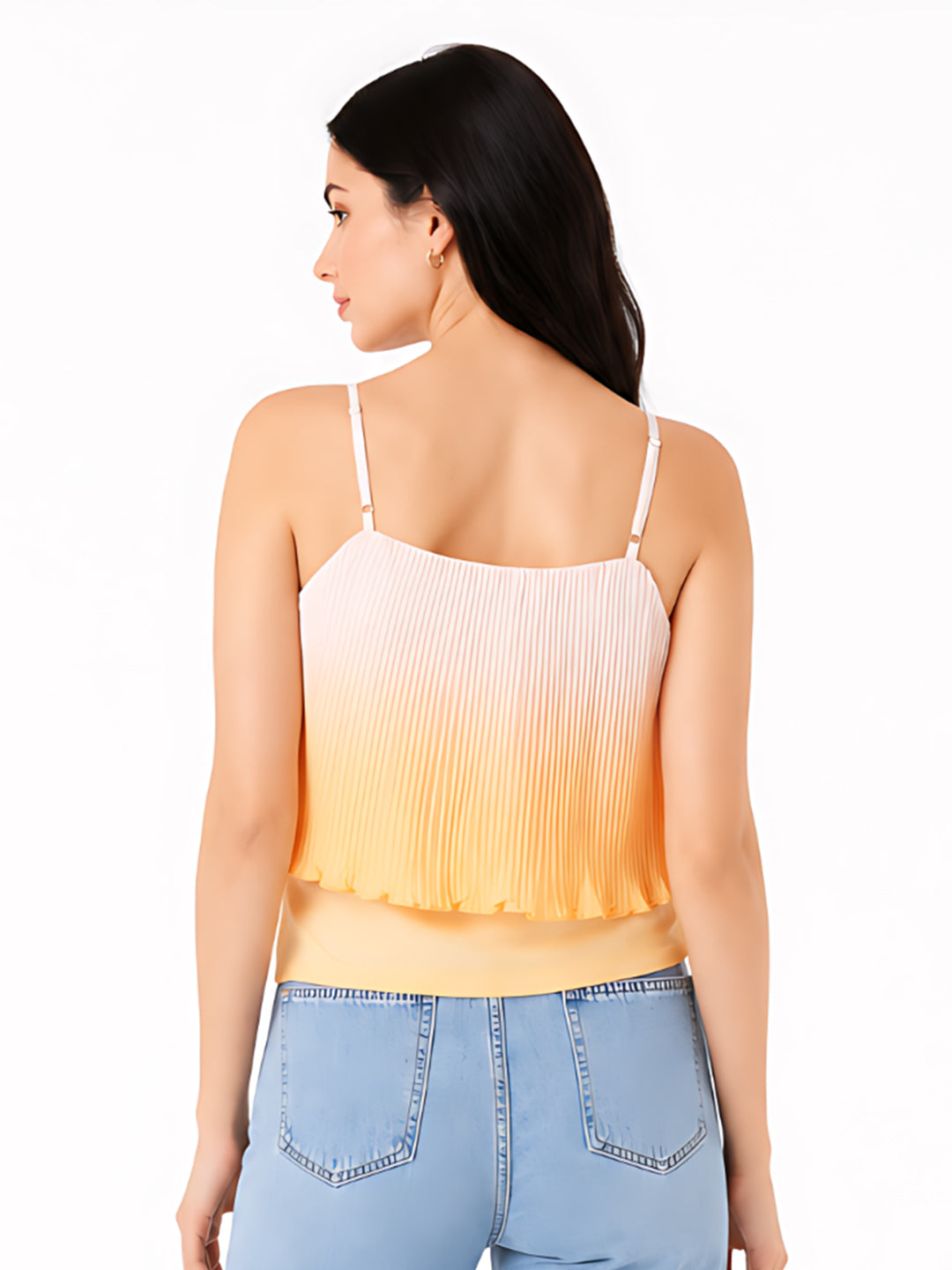 Yellow Printed Straight Top