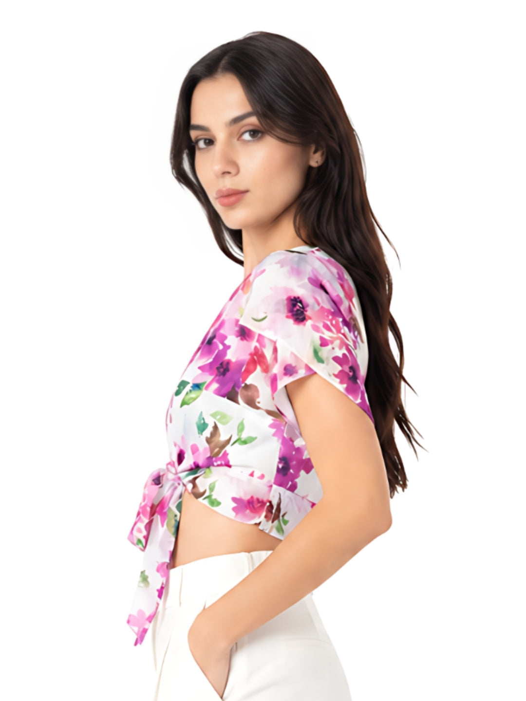 White Printed Regular Top