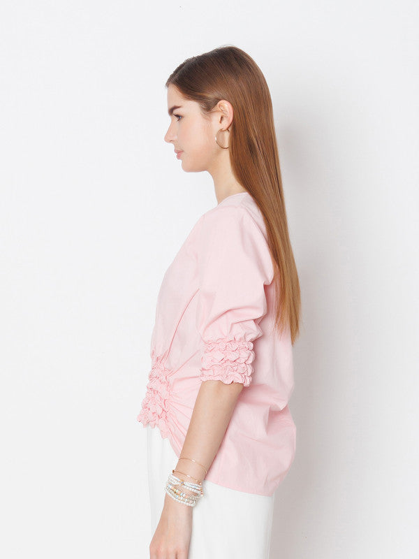 Pink Solid Regular Fit Top-3