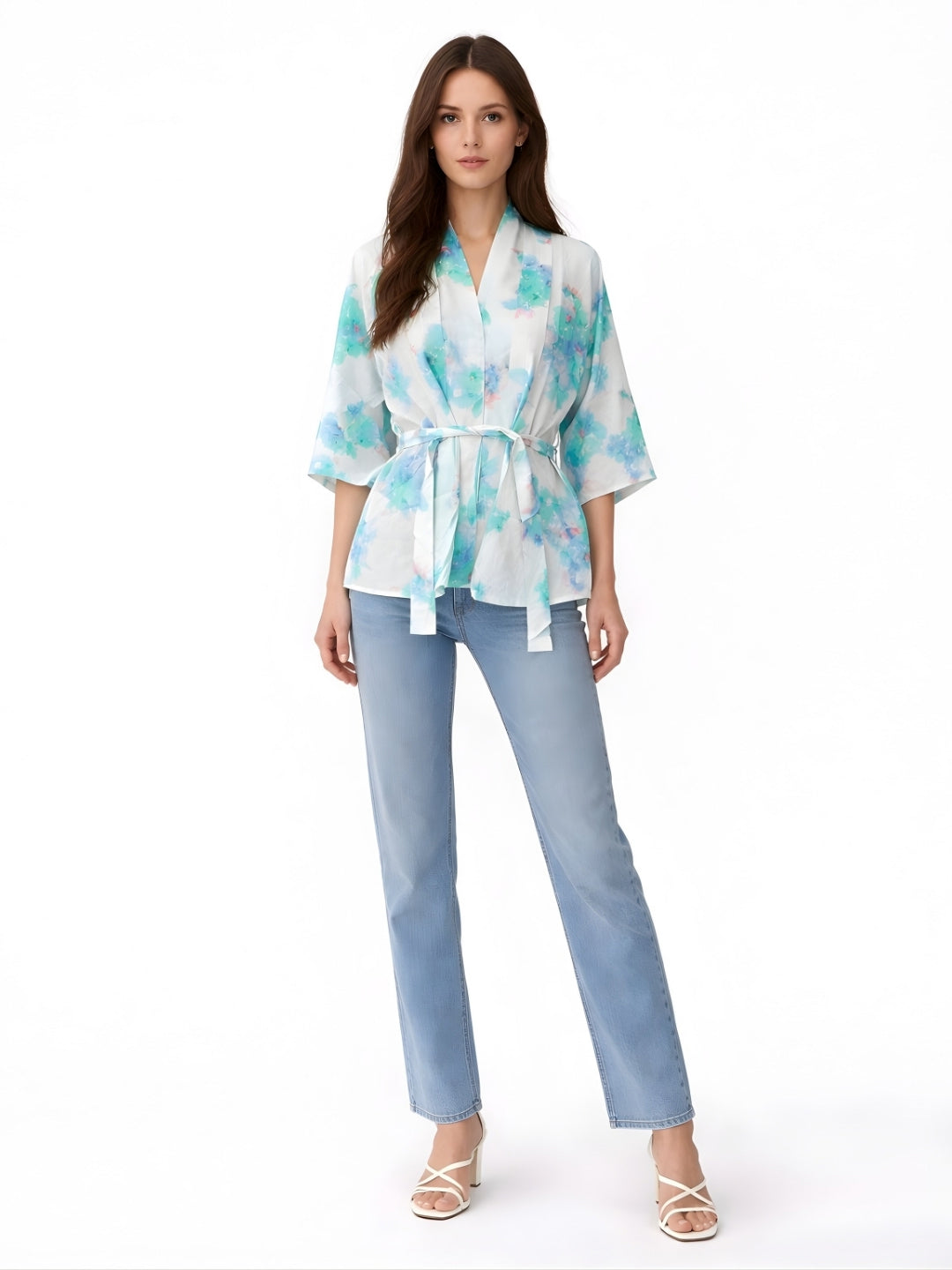Blue Floral Short Top