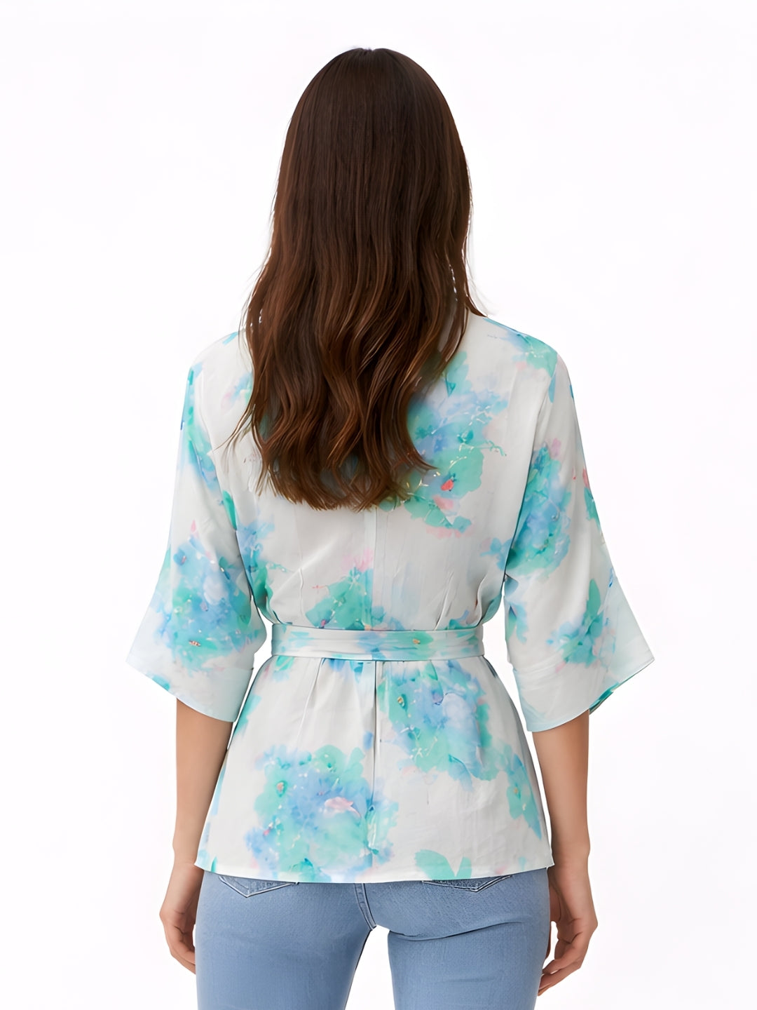 Blue Floral Short Top
