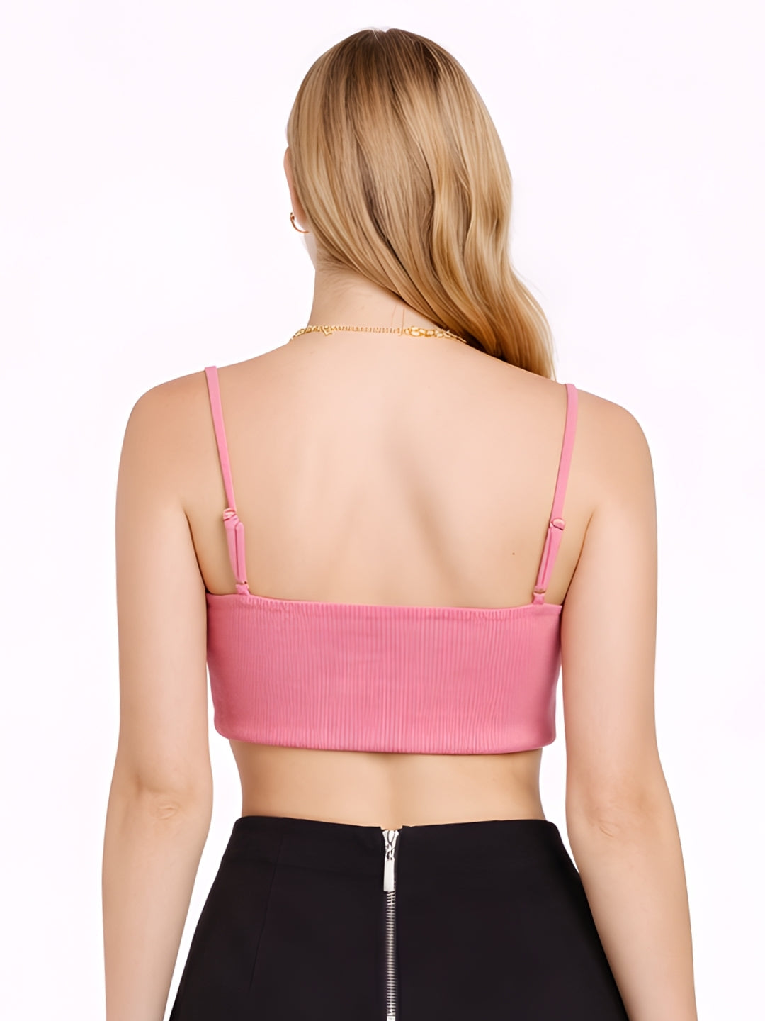 Pink Solid Collar Neck Long Sleeves Shirts