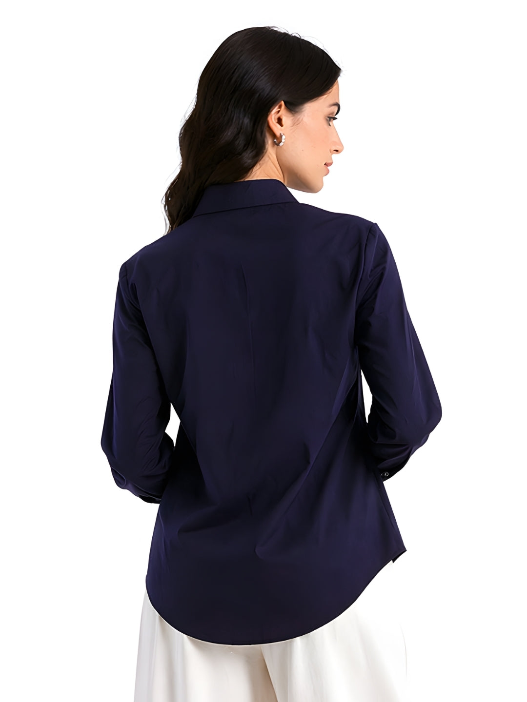Black Embroidered Long Sleeves Shirt