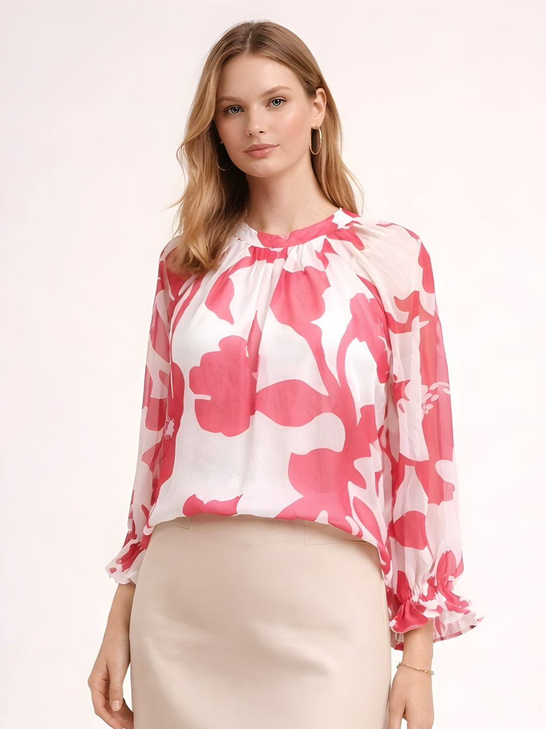Buy White Printed Tie-Up Neck Top - Zink London