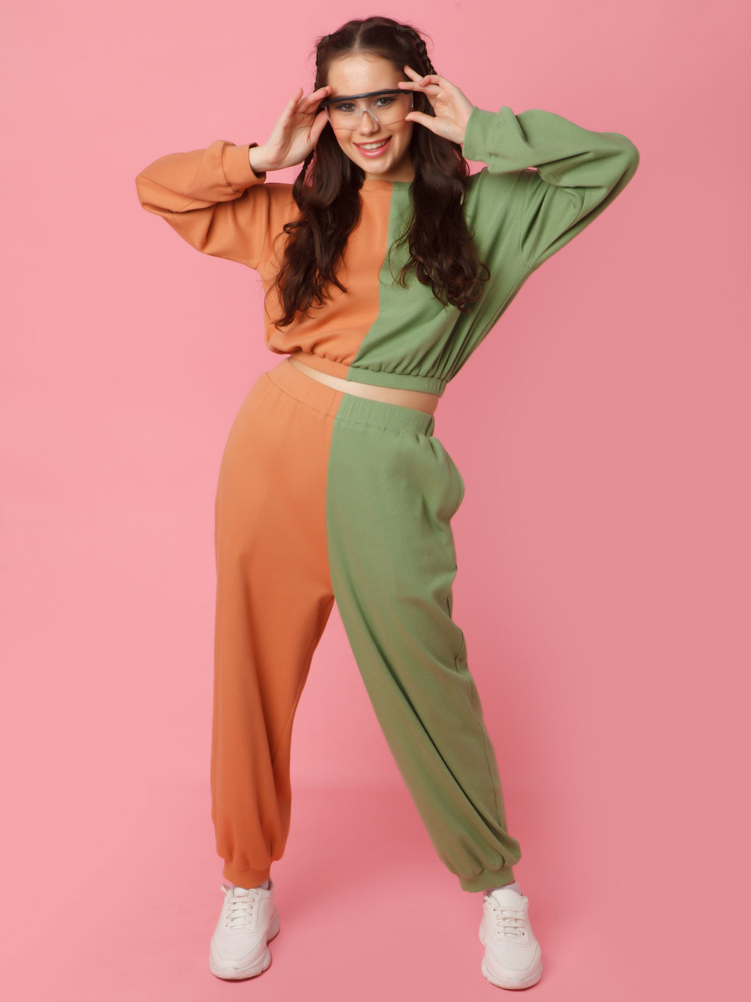 Green Solid Elasticated Co-ord Set