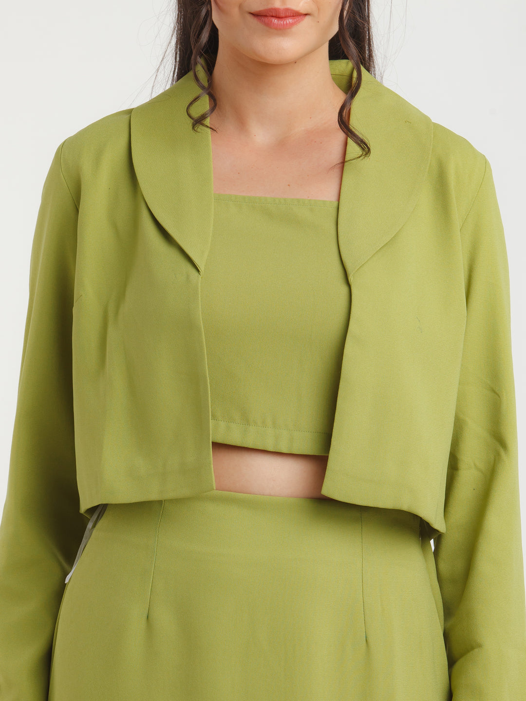 Green Solid Co-ord Set