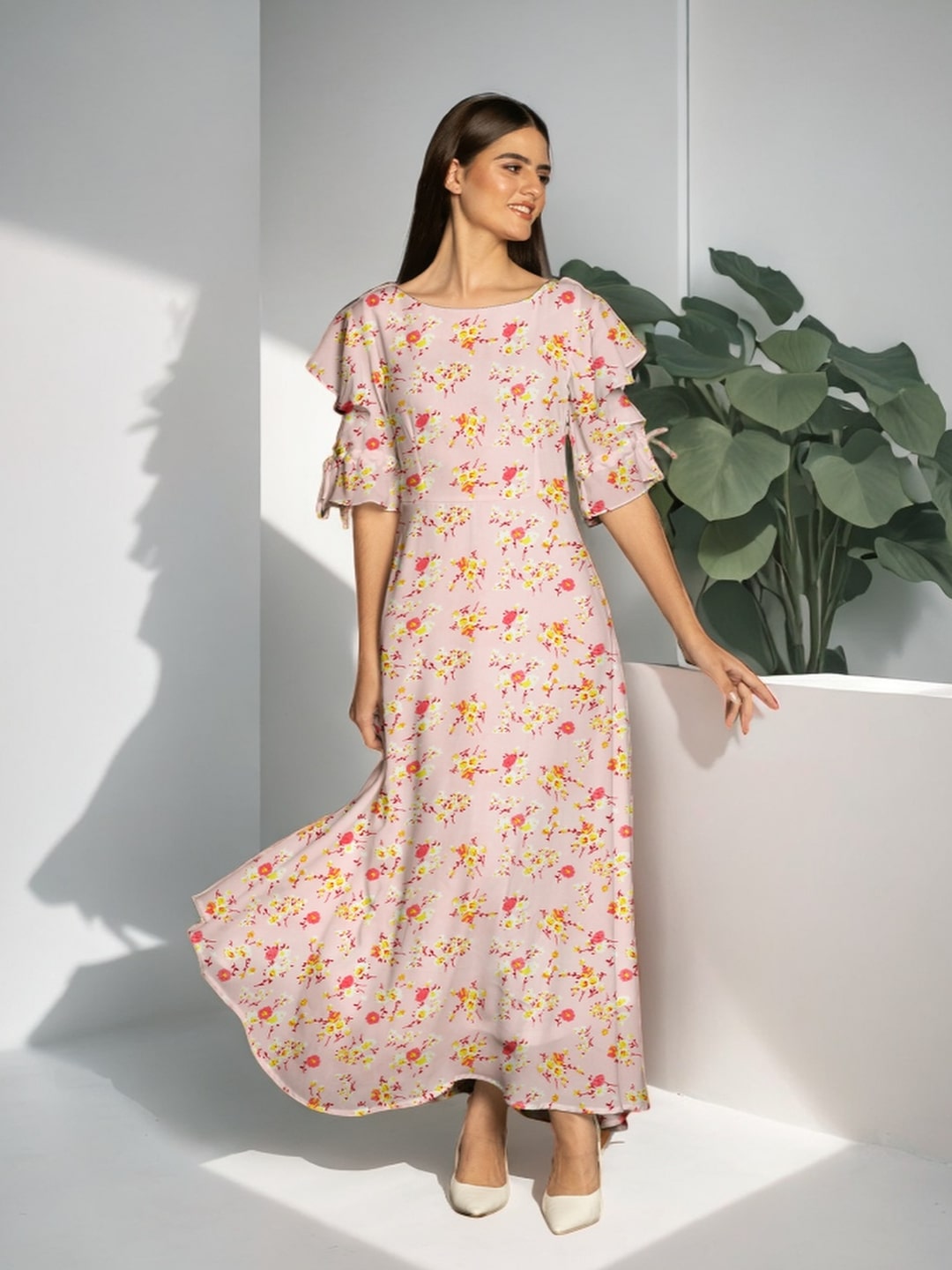 Floral-Print-Flared-Maxi-Dress-VD04029-109-Pink-1