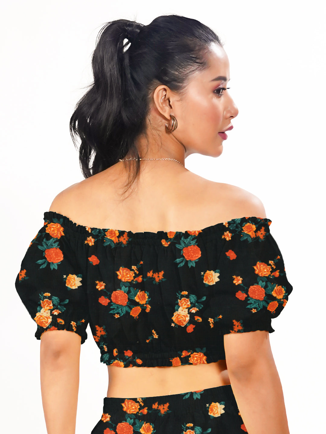 Black Floral Top