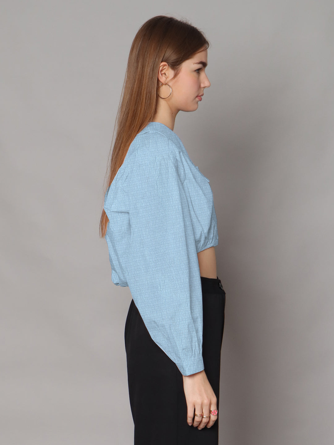 Solid Cowl Neck Tie-Up Top