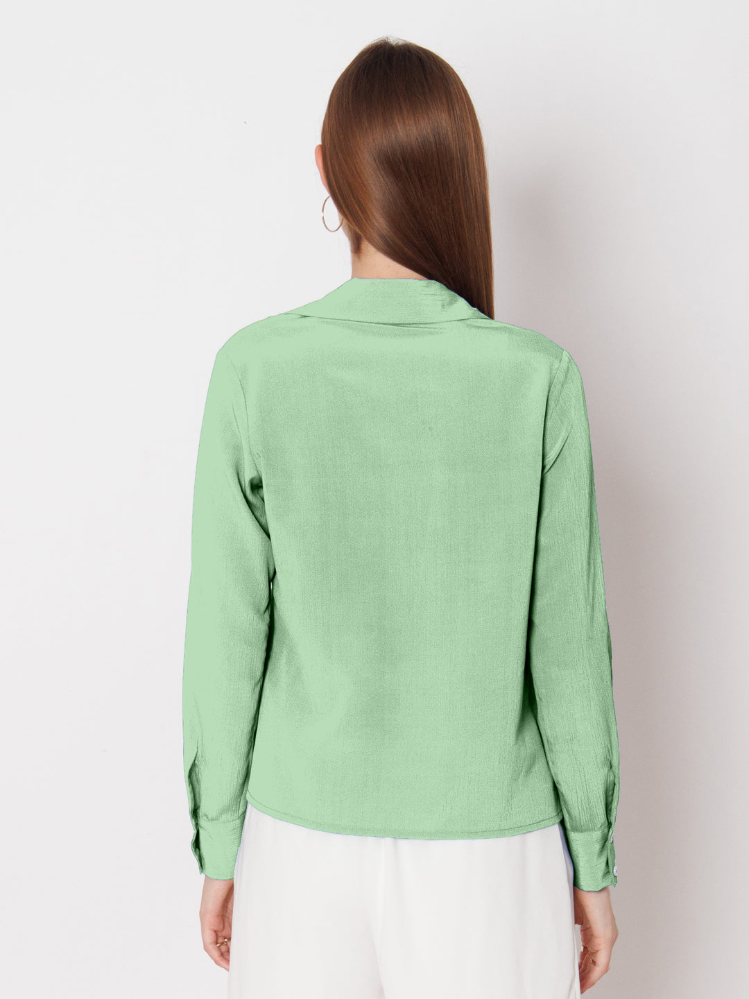 Solid Mint Buttoned Shirt