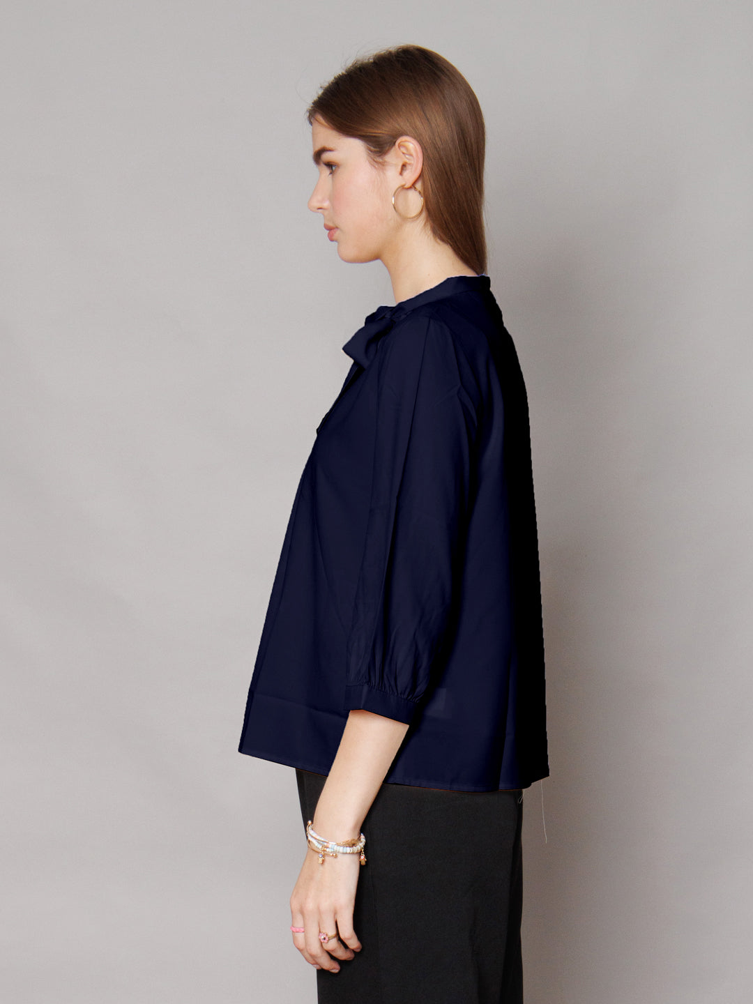 Solid Navy Regular Top