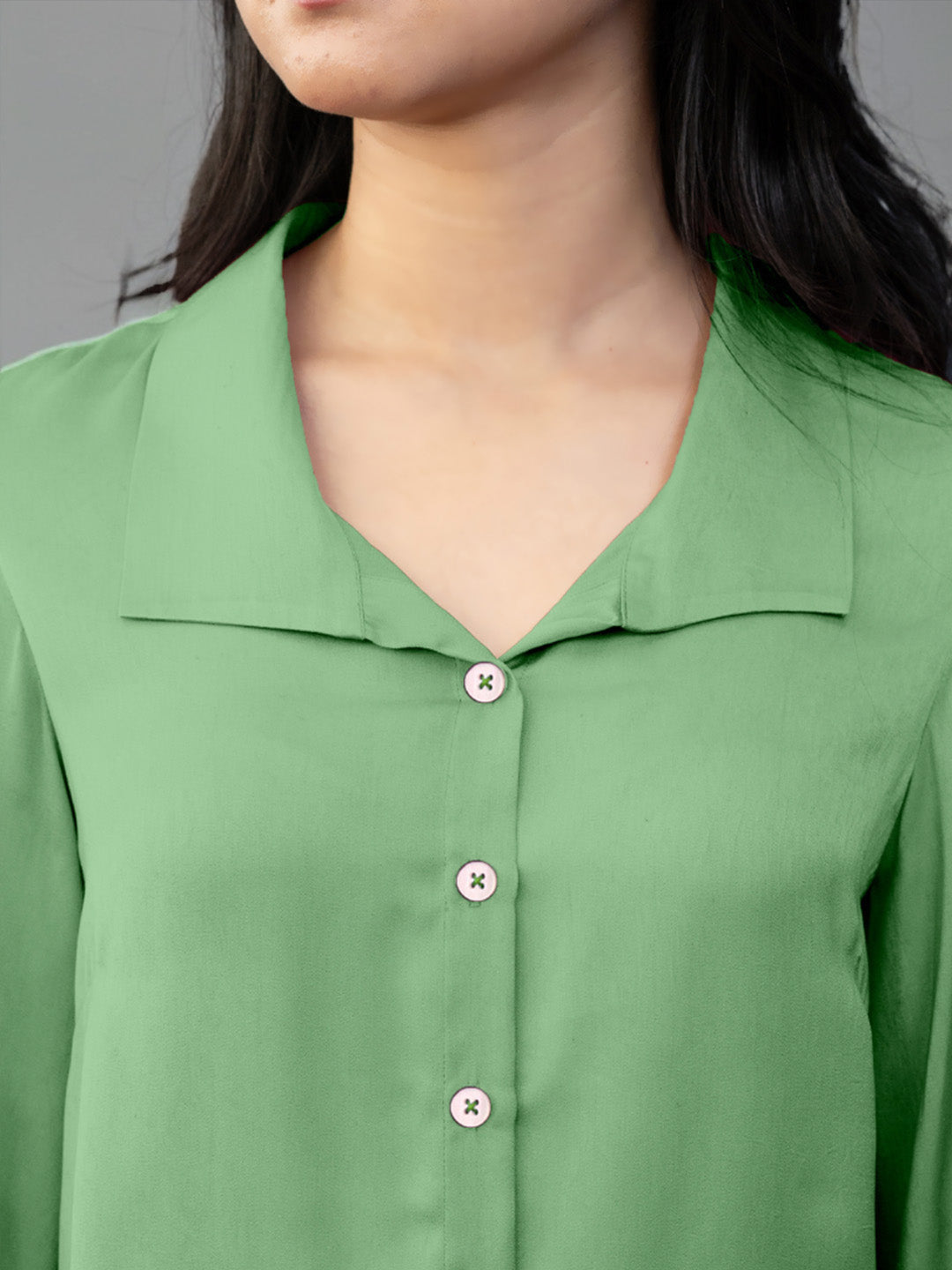 Solid Mint Regular Shirt