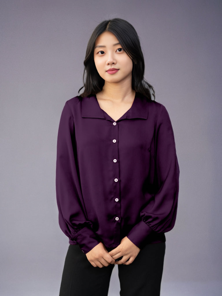 Solid Purple Regular Shirt