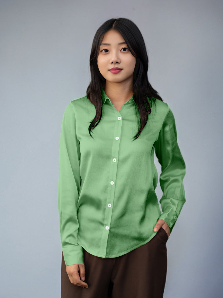 Solid Mint Regular Shirt