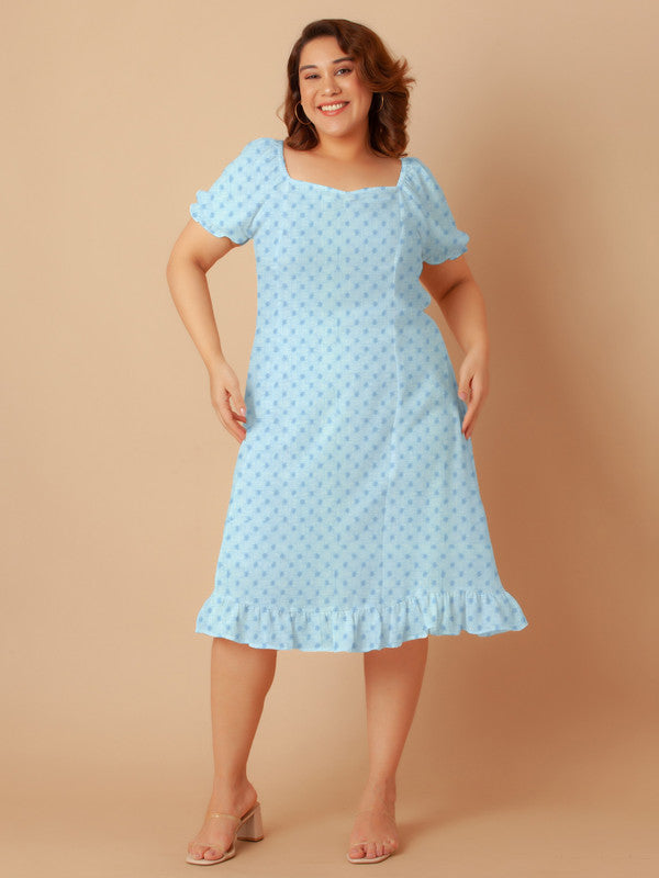 Sky-Blue-Solid-A-Line-Midi-Dress-ZCD00002-129-SkyBlue-2