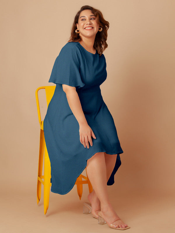 Blue-Solid-Flared-Midi-Dress-ZCD00003-102-Blue-1