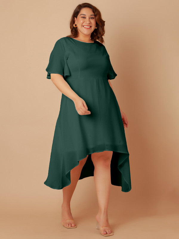 Bottle-Green-Solid-Flared-Midi-Dress-ZCD00003-152-BottleGreen-2