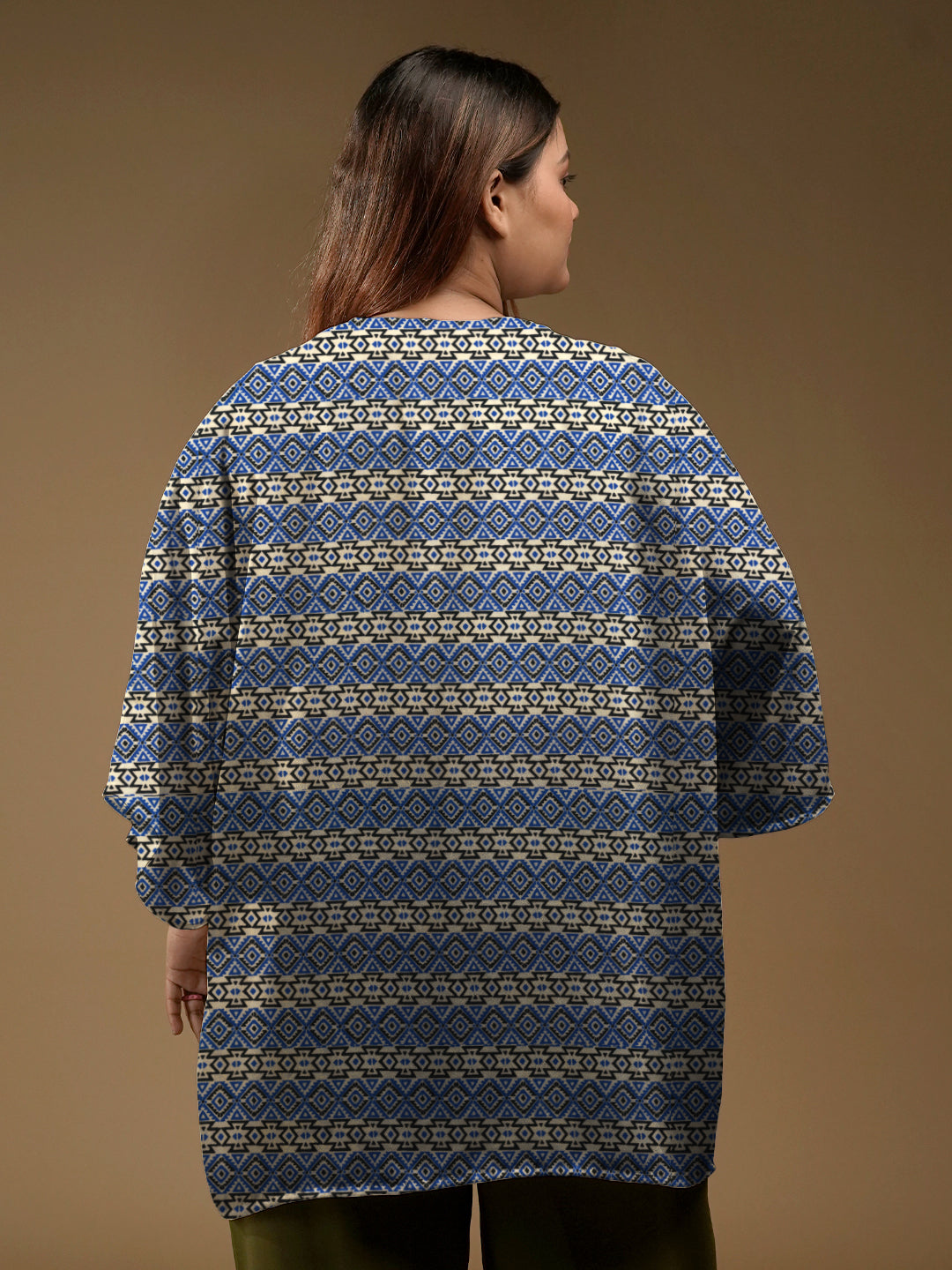 Geometric Print Relaxed Fit Shrug