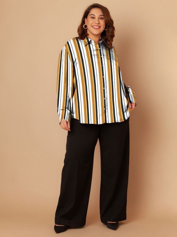 White-&-Yellow-Stripes-Buttoned-Shirt-ZCT00004-114-Multi-5