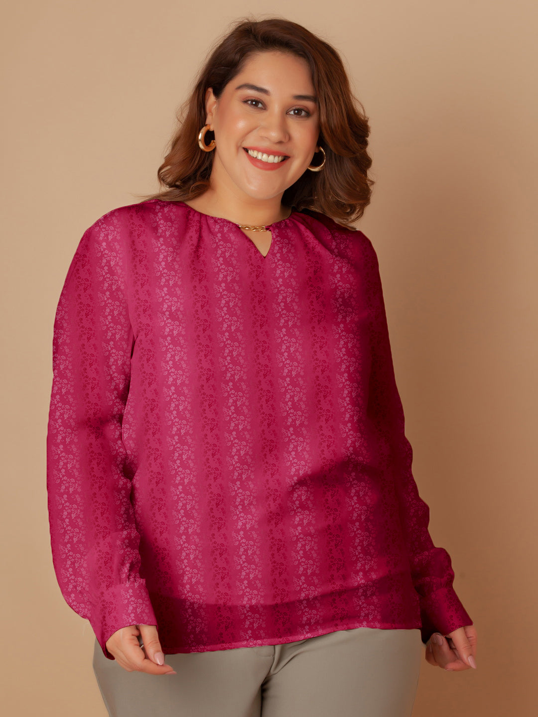 Fuschia Solid Regular Top