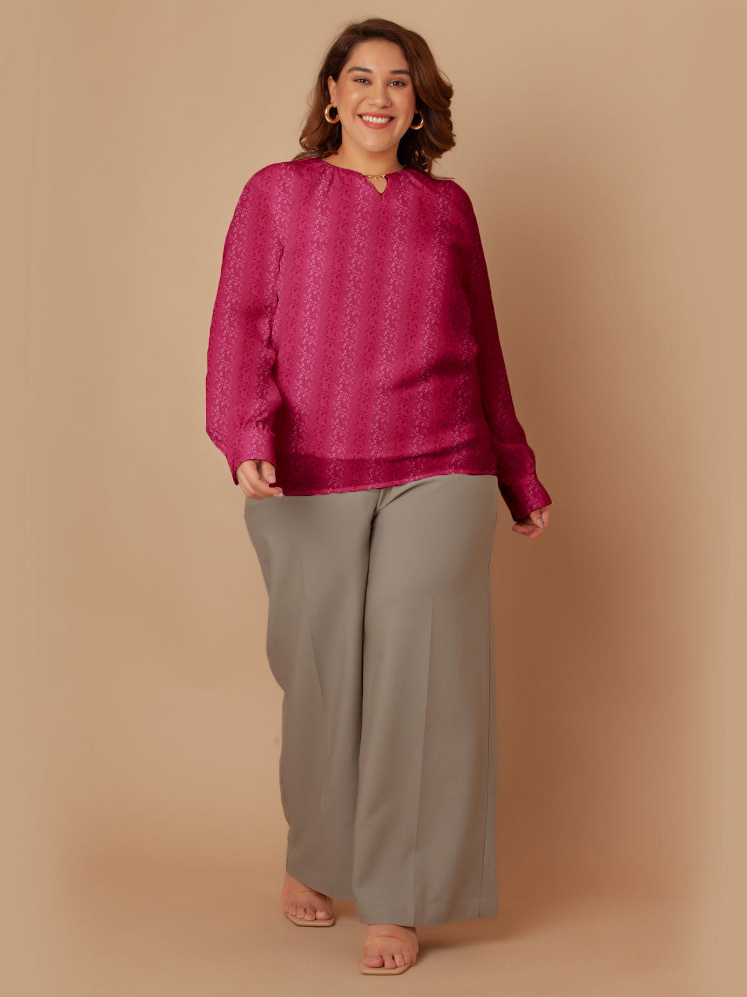 Fuschia Solid Regular Top