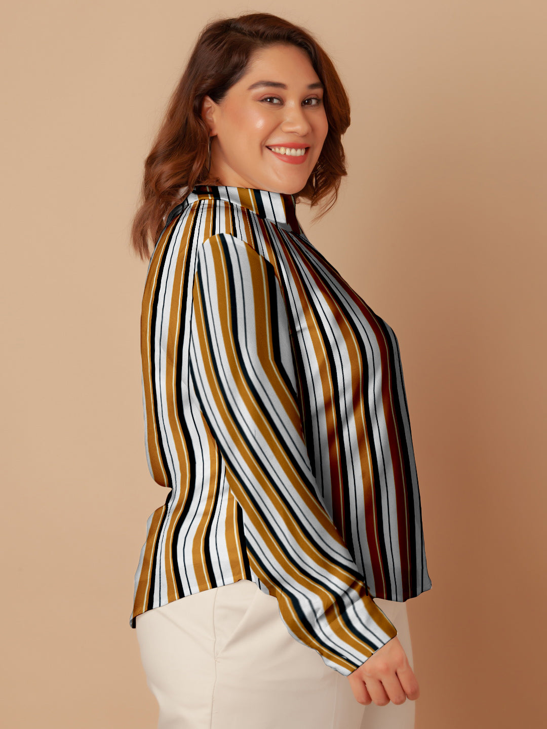 Multi-Colored Stripes Buttoned Shirt