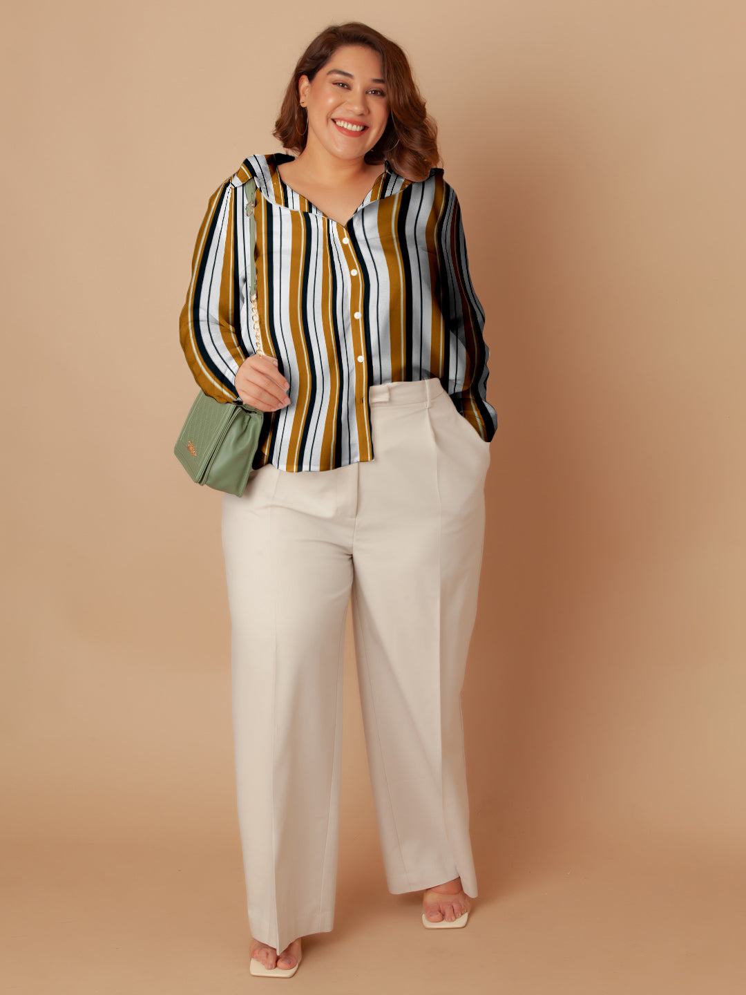 Multi-Colored Stripes Buttoned Shirt