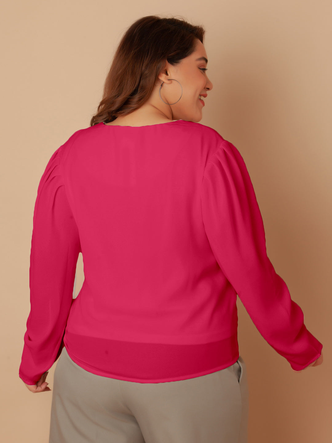 Pink Solid Regular Top