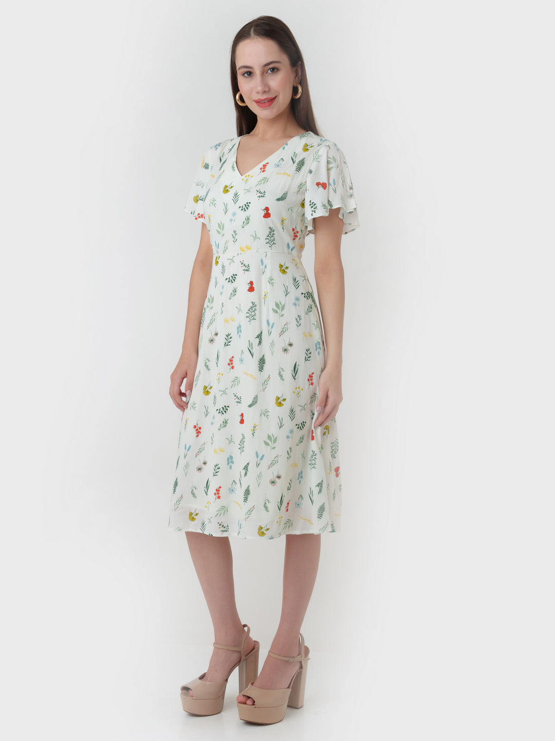 White_Printed_Regular_Midi_Dress_D04107_3