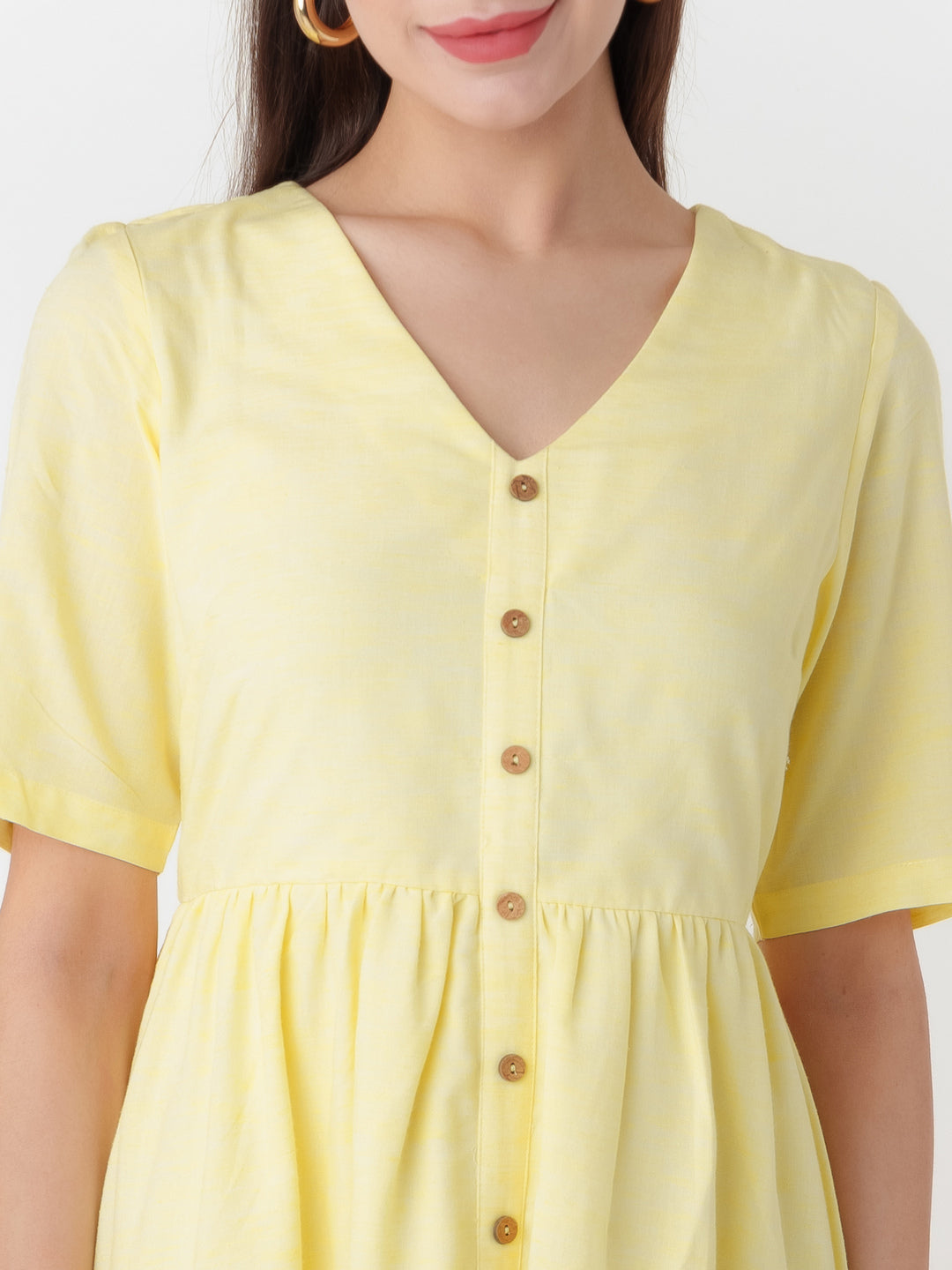 Yellow_Solid_A-Line_Short_Dress_D06006_6