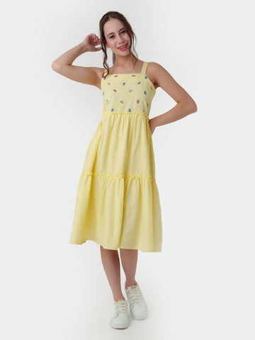Yellow_Embroidered_A-Line_Midi_Dress_D06008_1