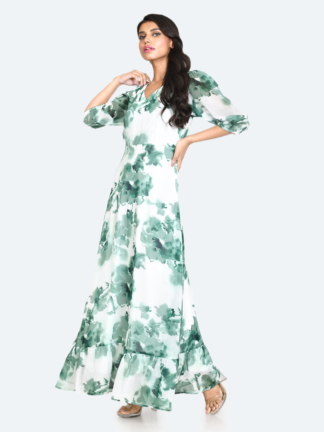 White_Floral_Print_Maxi_Dress_For_Women_D06014_5