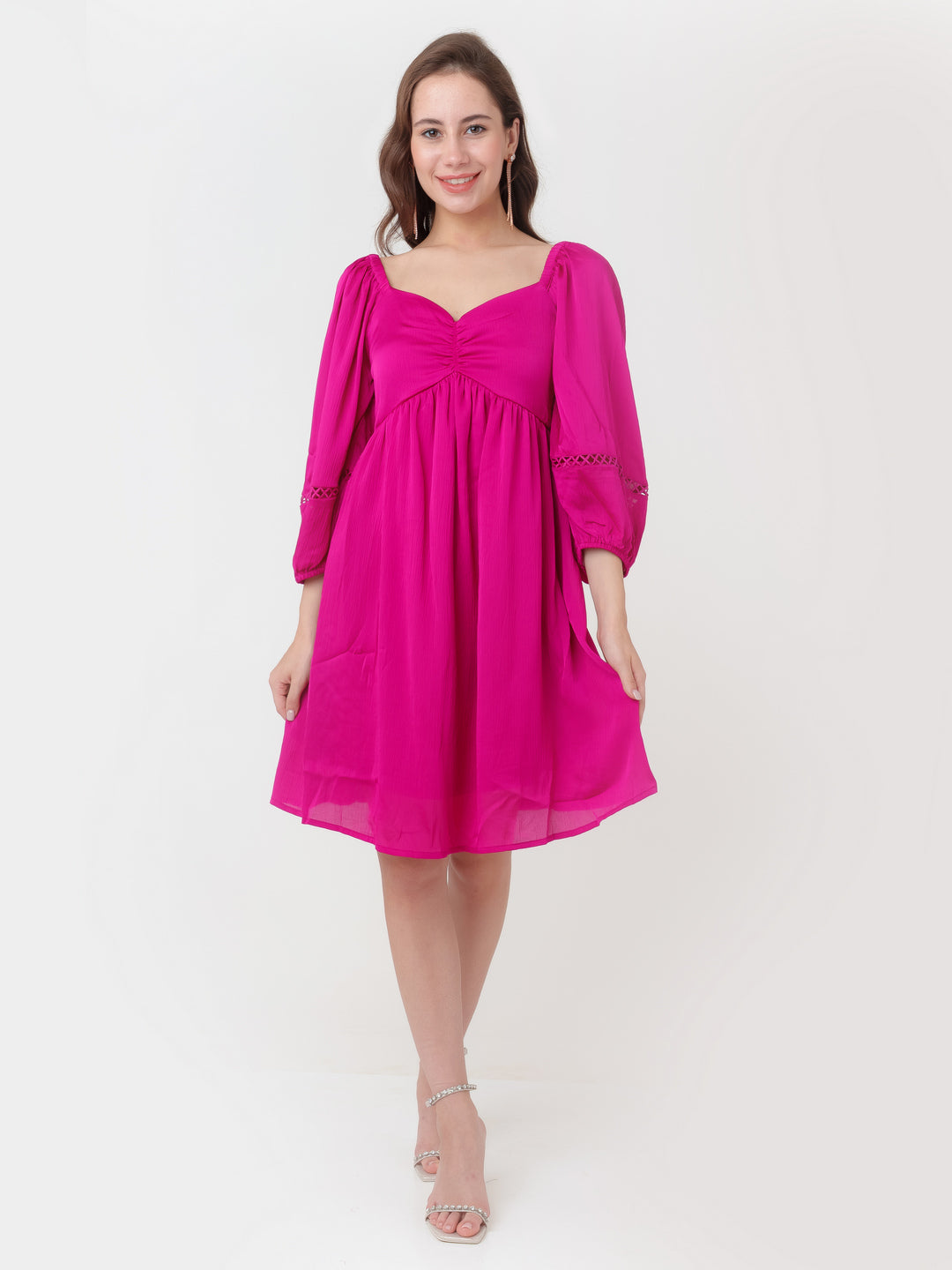 Pink_Solid_A-Line_Short_Dress_D06016_2